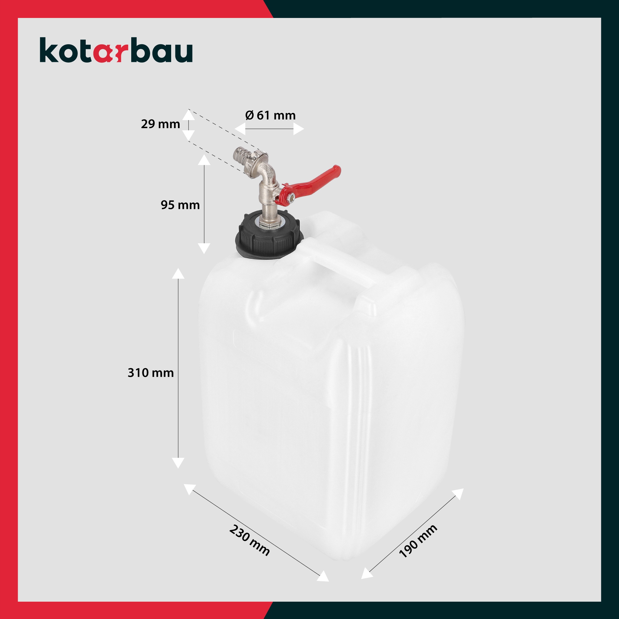 KANISTER BANIAK ZBIORNIK POJEMNIK WODĘ PŁYNY 10L Marka Kotarbau