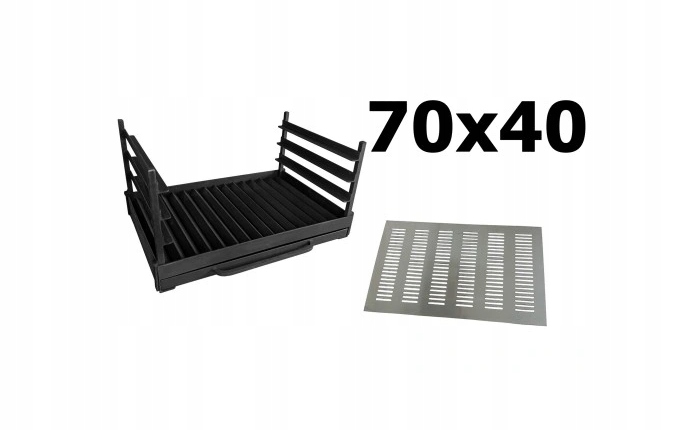 Ohnisko a grilovacia pec 70x40 cm s popolníkom a vodiacimi lištami