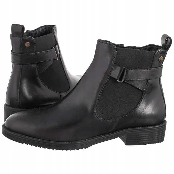 Dámské kožené boty Kotníkové Boty Maciejka Černé P2132-01/00-9 Black