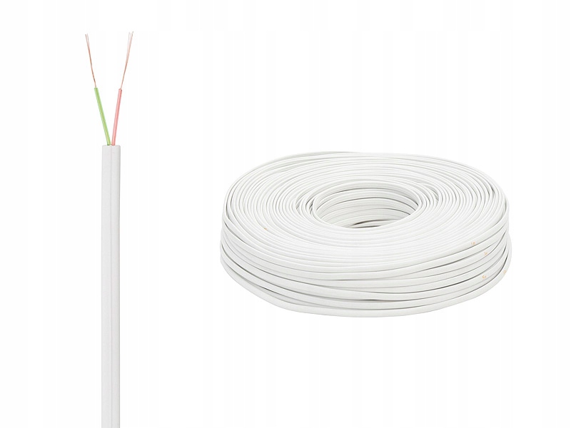 Kabel przewód telefoniczny XTREME płaski KP-2/100m