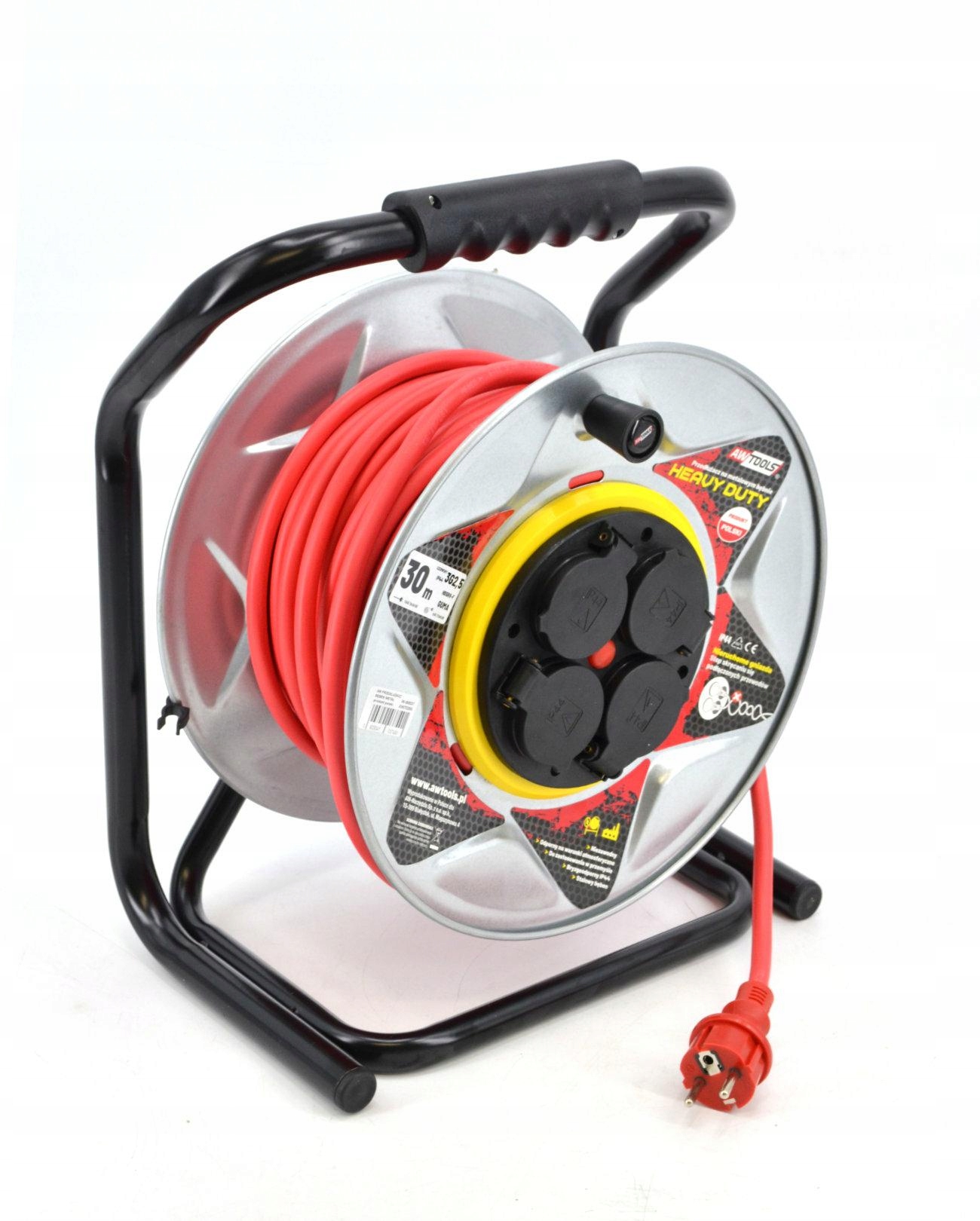 Przedłużacz bęben Heavy Duty 50m 3x2,5 mm 3680W/16A IP44
