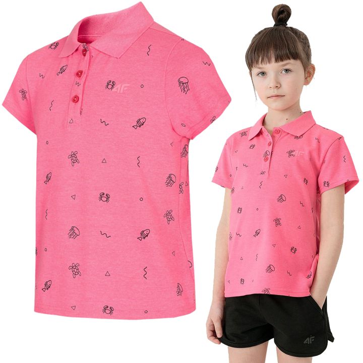 

Dziewczęca Koszulka 4F Polówka T-shirt Polo