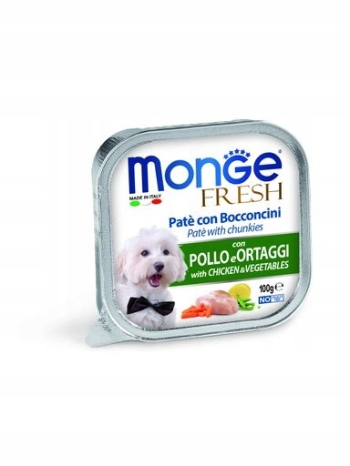 10 x Monge Dog Fresh kuřecí paštika se zeleninou 100 g