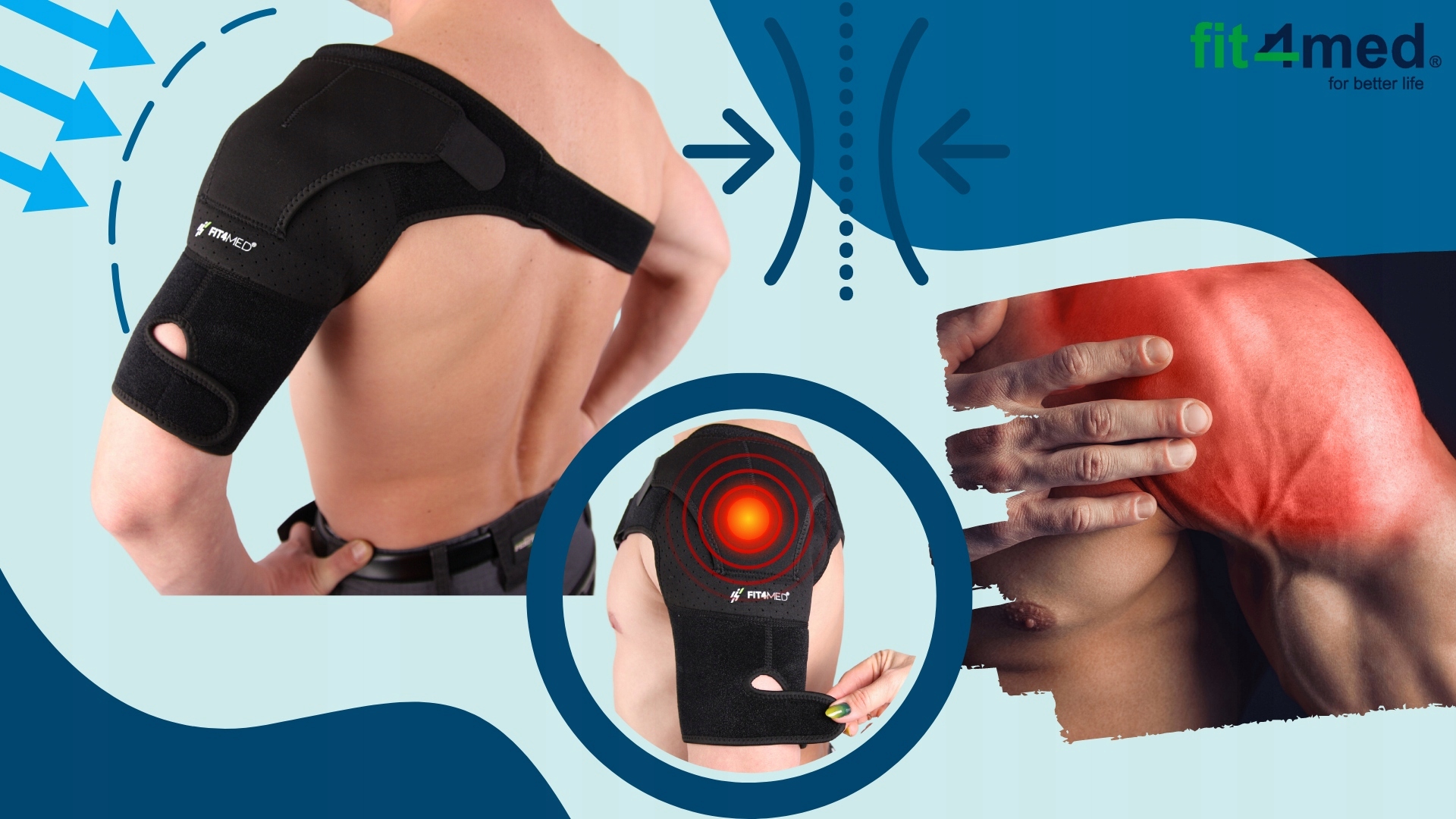 STABILIZATOR USZTYWNIACZ ORTEZA BARKU FIT4MED Marka inna