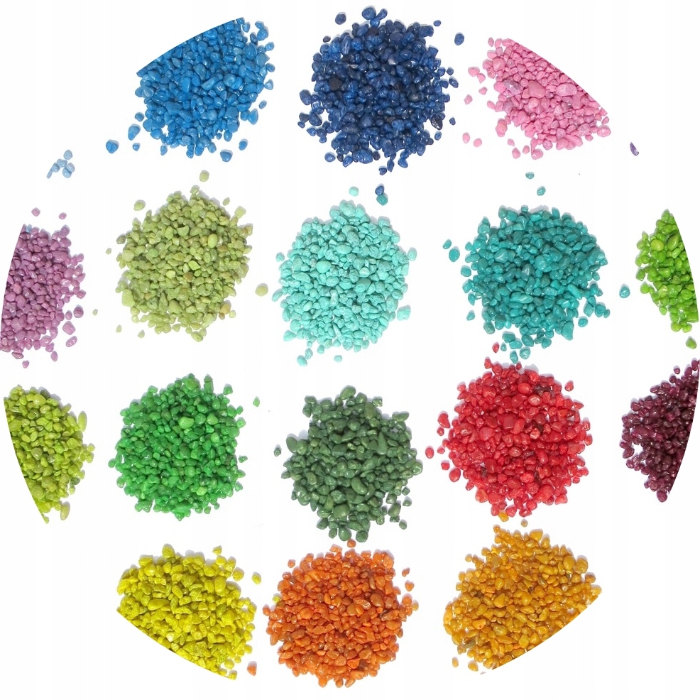 Levně Stelivo s ozdobnými kamínky do akvária atestované polské barvy, každá 5 kg