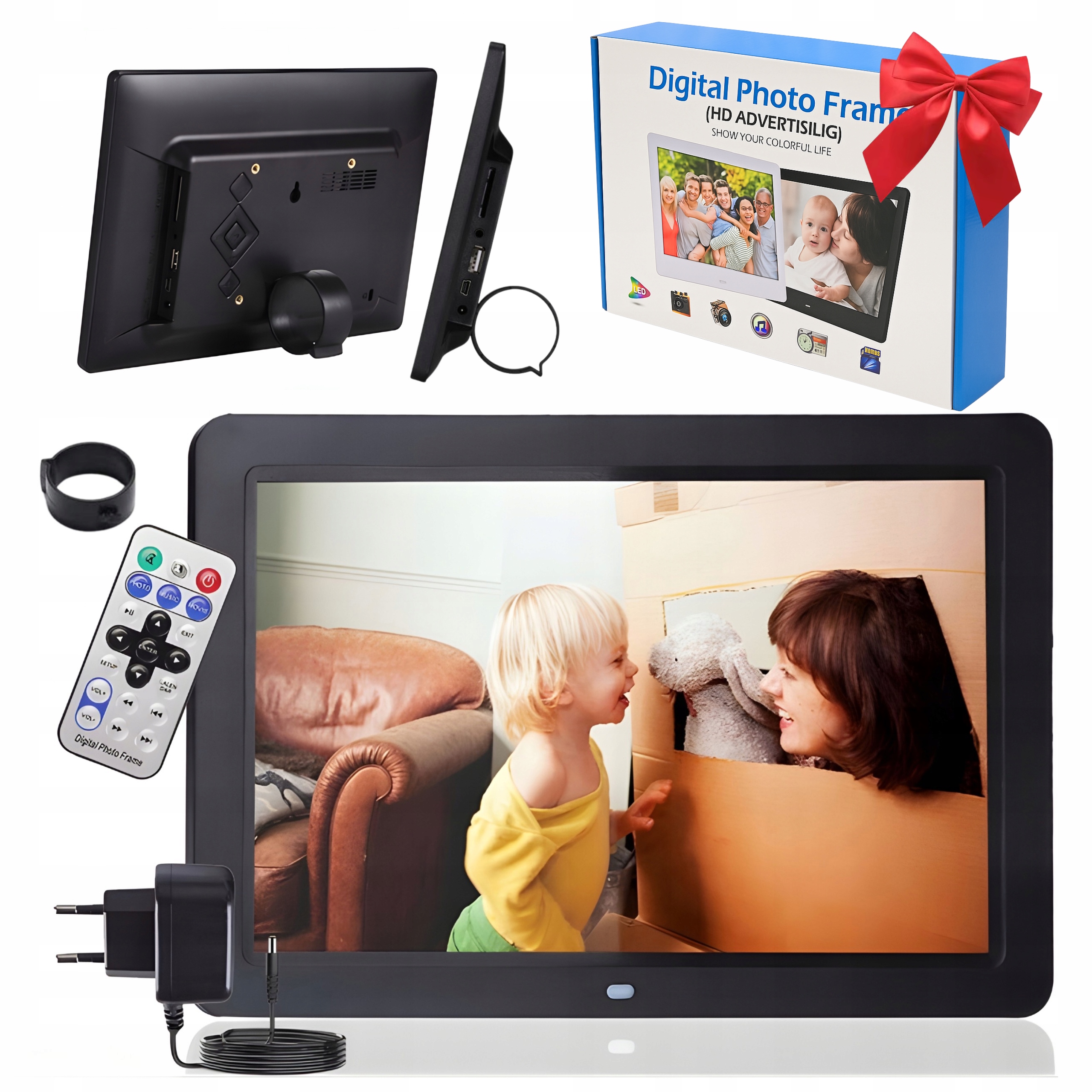 Rámeček Digitální Na Fotografie 10,1" Fotorámeček Vysoká Kvalita Hd Videa Foto Pilot