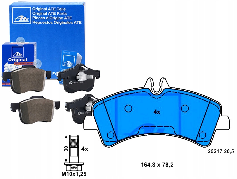 Sada Brzdových Destiček Ate 44208120 64202220