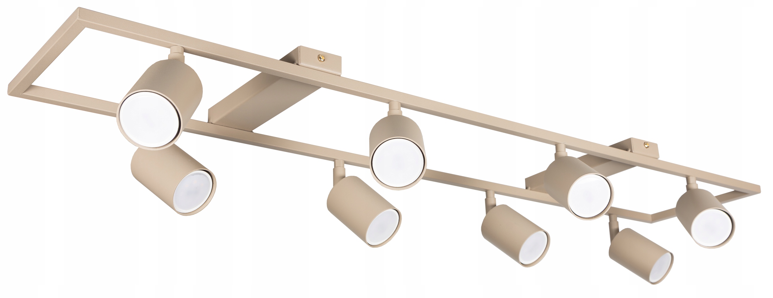 Nástenná Stropná Lampa 8XGU10 Led Spot Béžová Ecru Pohyblivý Reflektor Loft