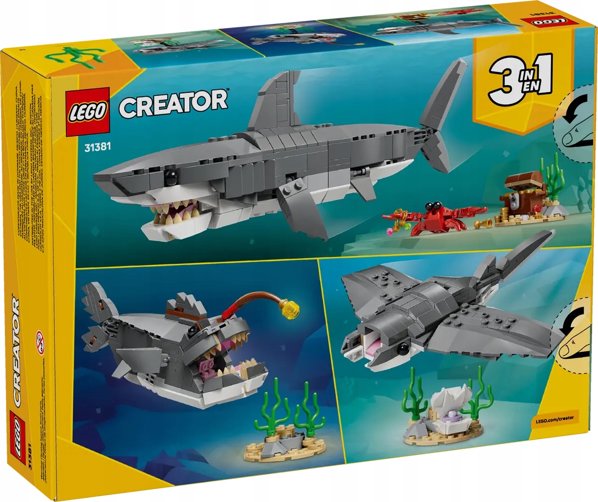 31381 Lego Creator Nebezpečný žralok a truhla s pokladem
