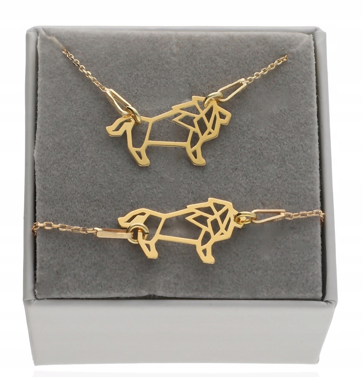 Komplet lev Origami Celebrita stříbro 925