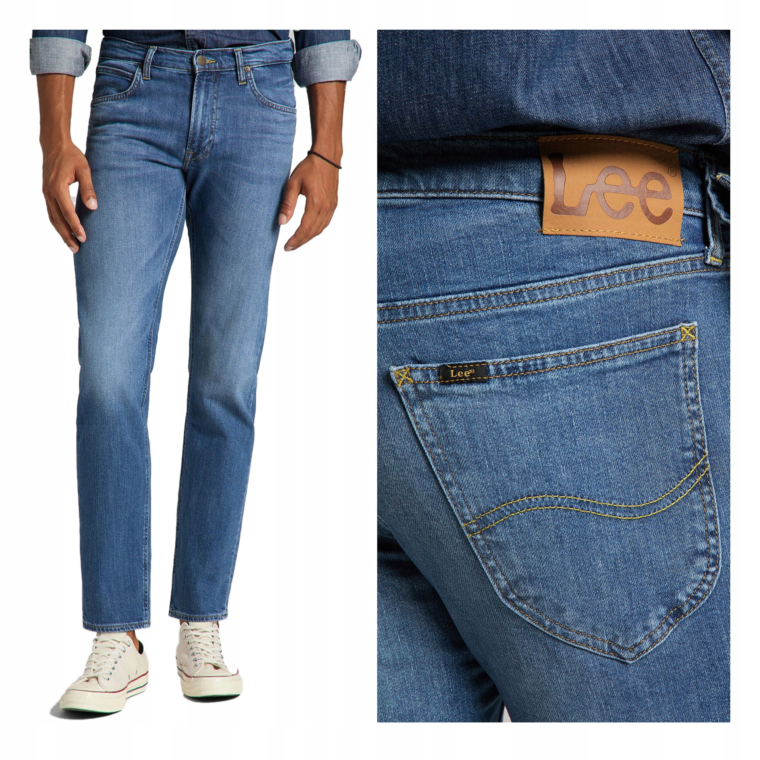 Lee Daren Dark Freeport Pánské Džínové kalhoty Jednoduché Klasické W30 L34