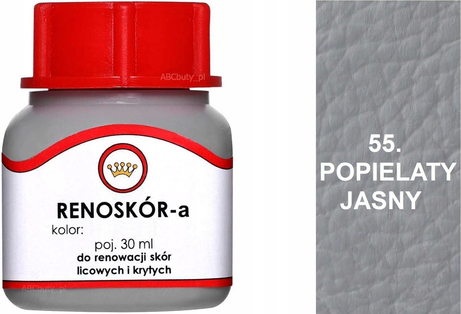 POPIELATY JASNY 55 POPIELATA FARBA RENOSKÓR WILBRA DO SKÓRY BUTÓW LAKIER HQ Nazwa Lakier do renowacji powierzchni naturalnej skóry licowej gładkiej Barwnik w płynie Farba