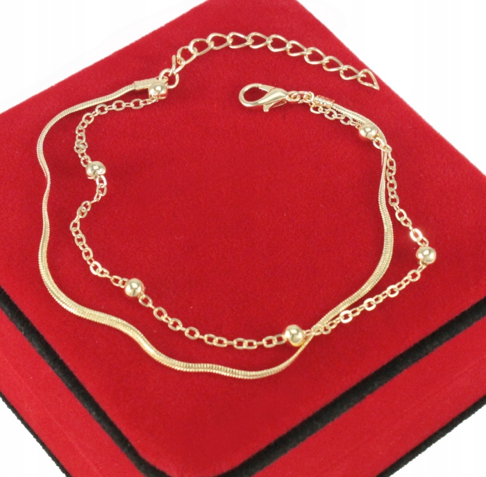 

Bransoletka Złota Na Nogę żmijka Double Kulki