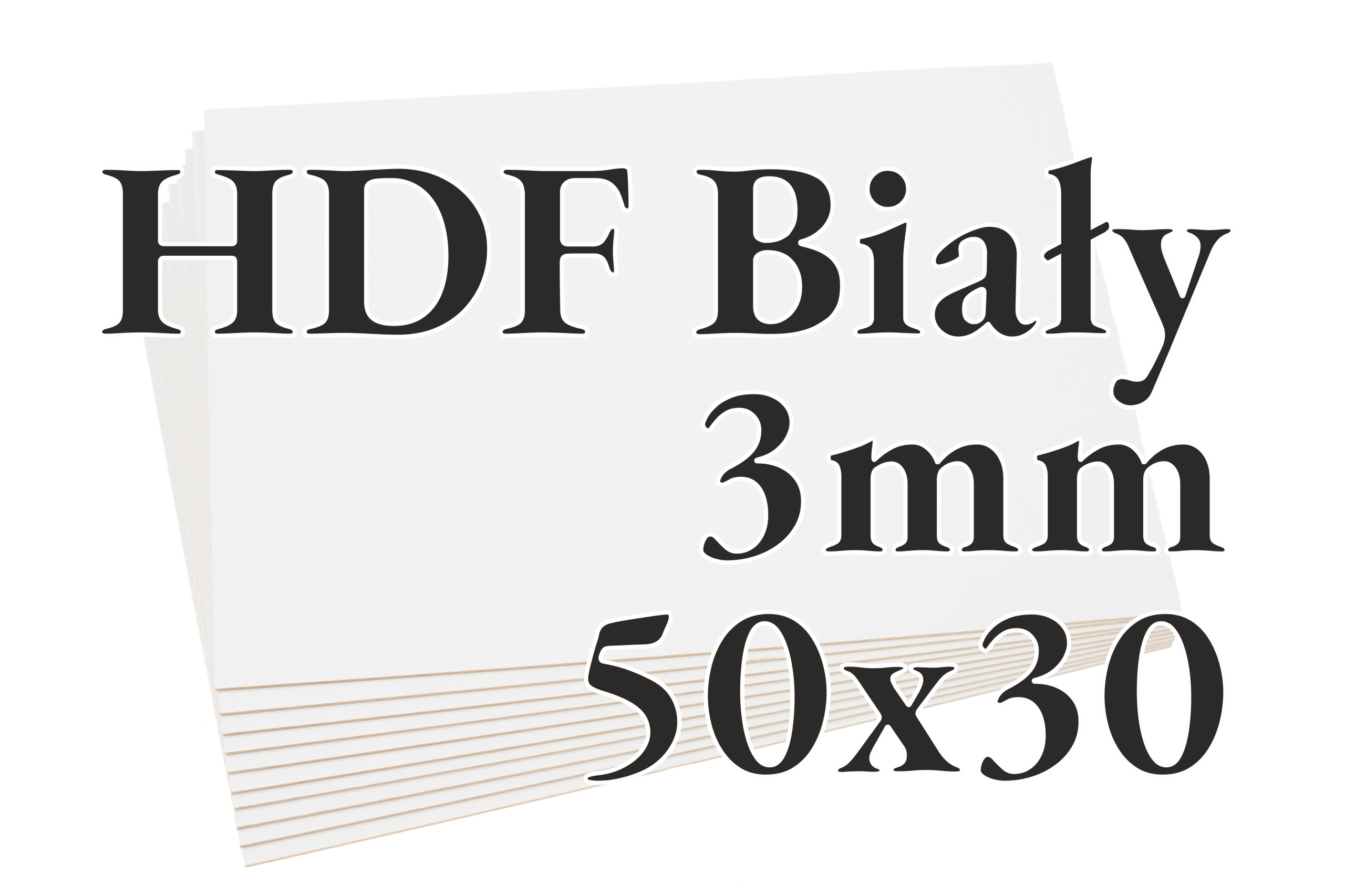 

10x Hdf Biały 3mm 50x30cm do cięcia laser