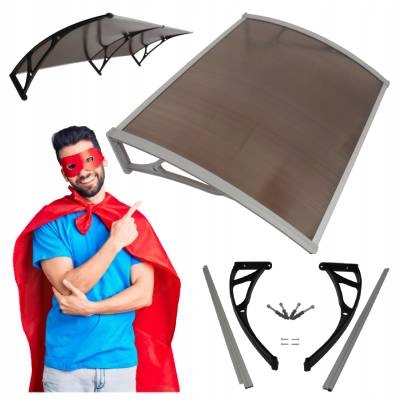 DASZEK DRZWI WEJŚCIOWE ŁUKOWY ZADASZENIE 200X100 DASZEK WEJŚCIOWE ALUMINIUM