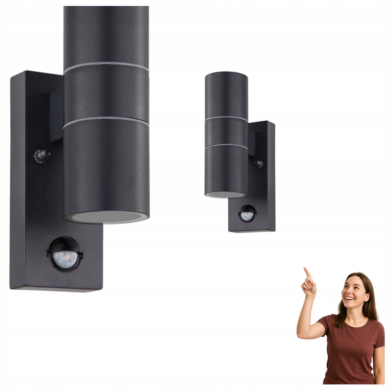 Vonkajšie nástenné svietidlo so snímačom Riga 5 32899 Eglo