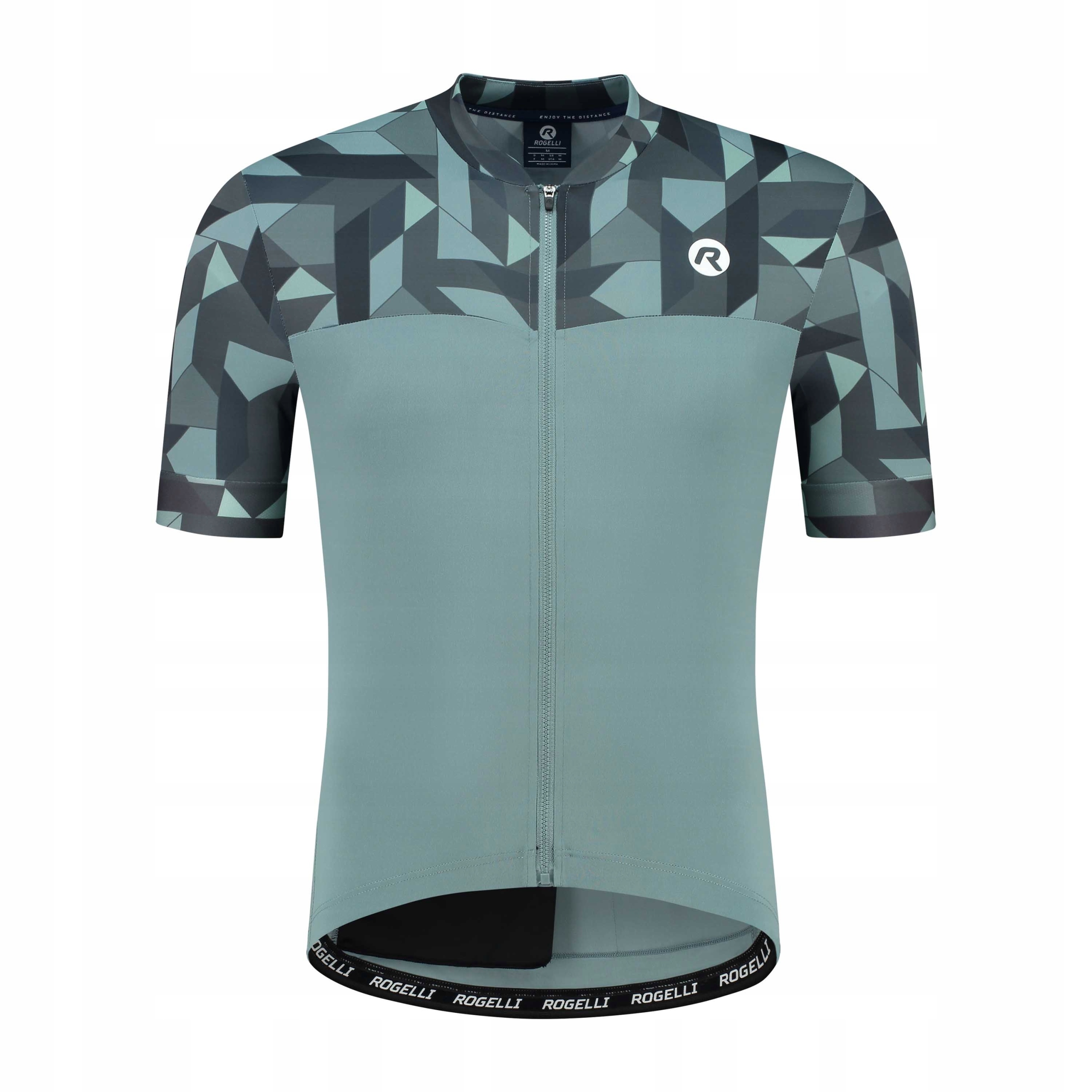 Pánská cyklistická košile Rogelli Essential Graphic Zelená S