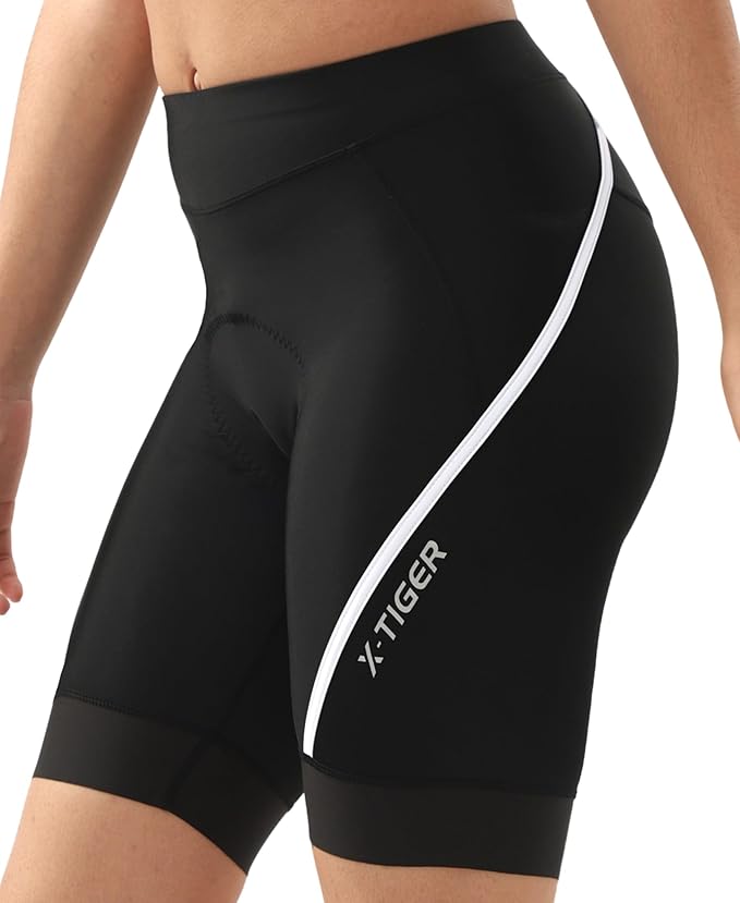 Damskie spodenki rowerowe X-tiger z wkładką z kieszenią na zamek r. XXL