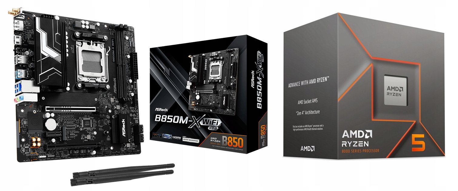 Zestaw Amd Ryzen 5 8400F B850M-X Wifi R2.0