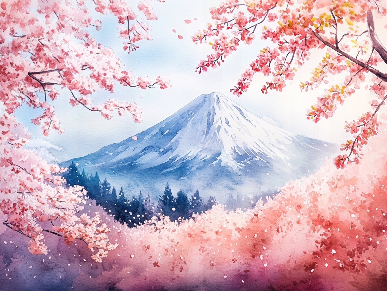 Obraz Na Plátně Canvas Krajina Japonsko Hora Sopka Fuji Fudži Asie 100x75