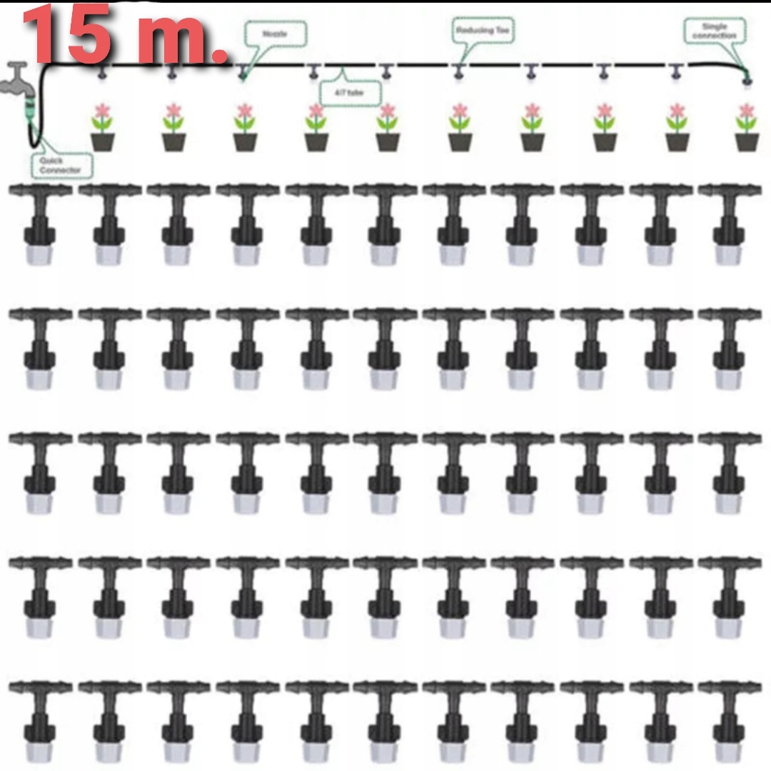 

15m Mgiełka Kurtyna Wodna Zraszacz system nawadnia
