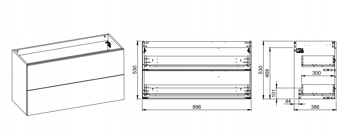 KOMPLET SZAFKA ŁAZIENKOWA Z BLATEM BIAŁY / DĄB NATURAL FRAME 100 CM ZESTAW Marka Elita