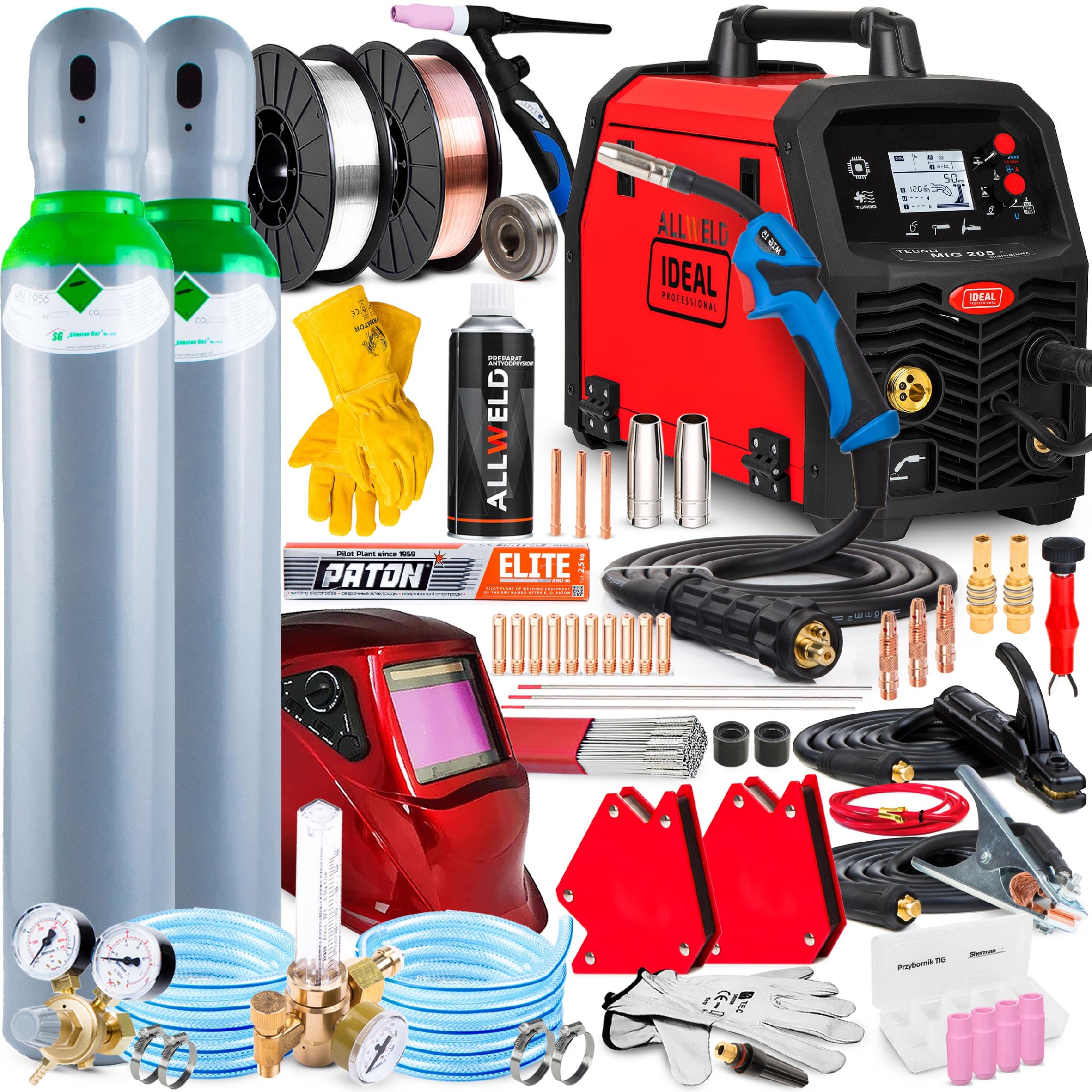 Poloautomatický Svařovací Stroj Ideal Tecnomig 205 LCD V2 Synergie Mig Mma Tig 200A