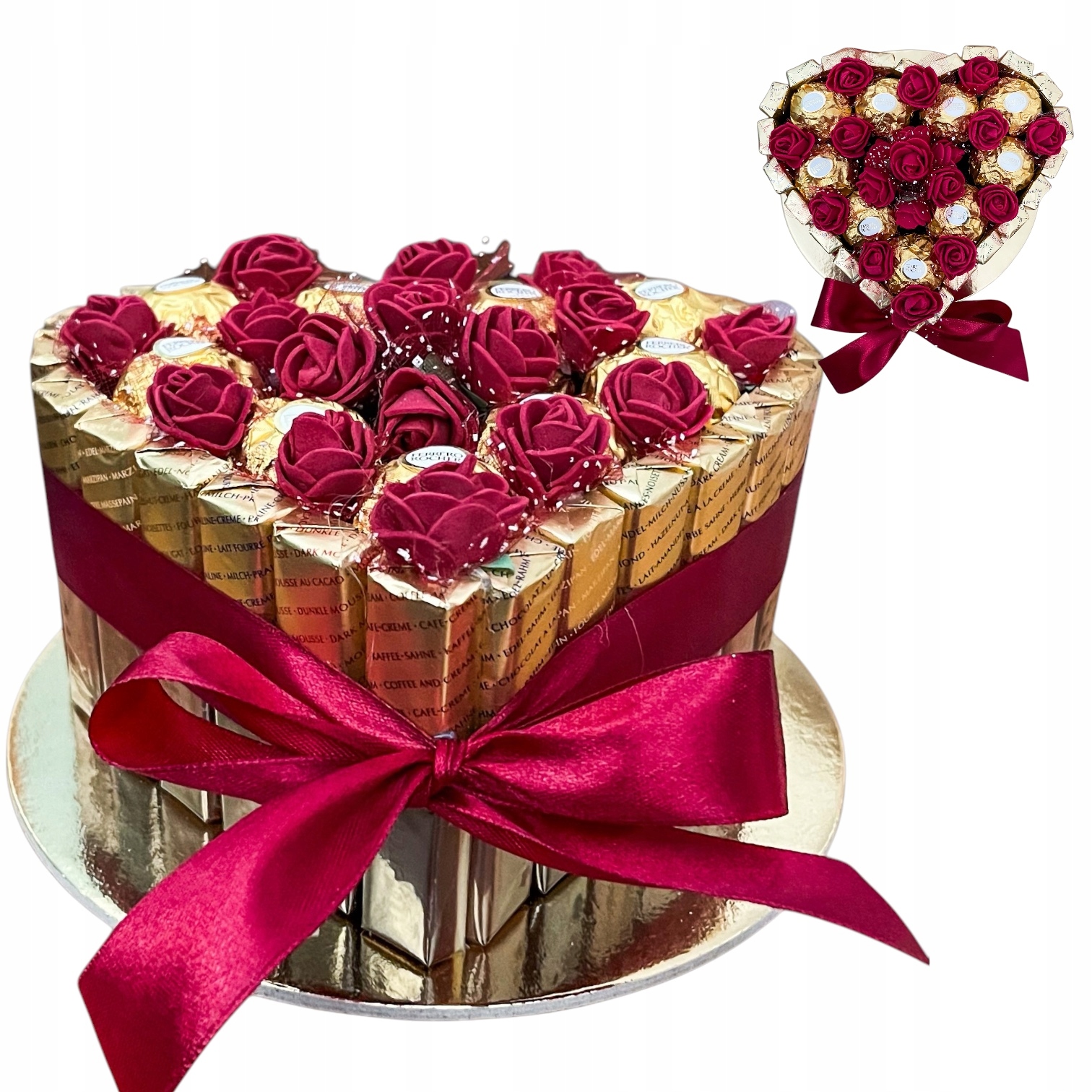 Zestaw prezentowy Tort na Urodziny Walentynki Rocznica Ślub Dla Mamy Taty