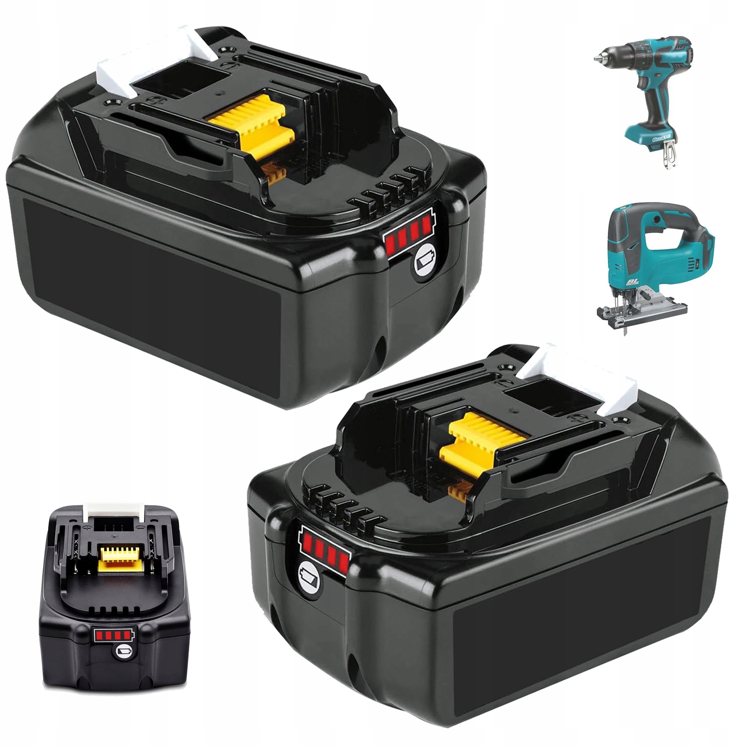 2x Akumulátorová Baterie Pro Mkt BL1870B BL1815B 18V Elektrické Nářadí