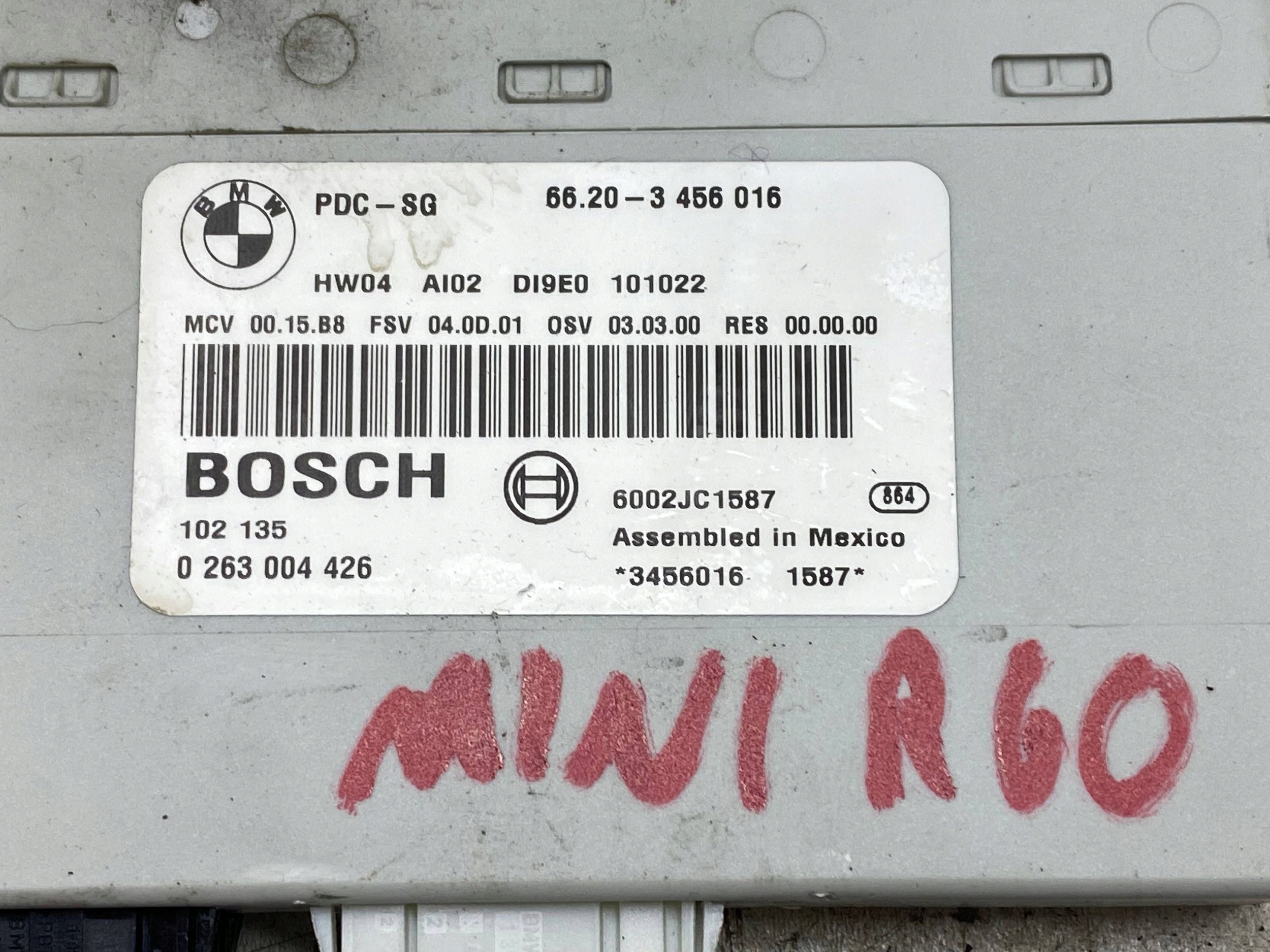 modulo Centralina parcheggio PDC 3456016 MINI COOPER COUNTRYMAN (10-14) 1.6B