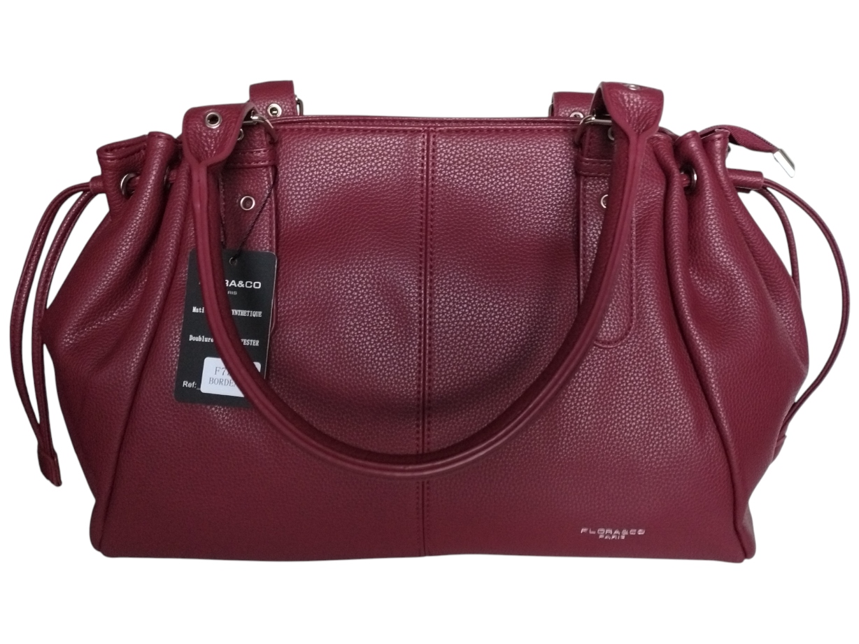 Flora&Co Dámská velká nákupní taška Bordó, městská stylová taška