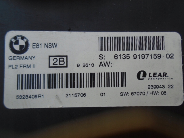 9197159-02 - модуль управління фарами bmw e81