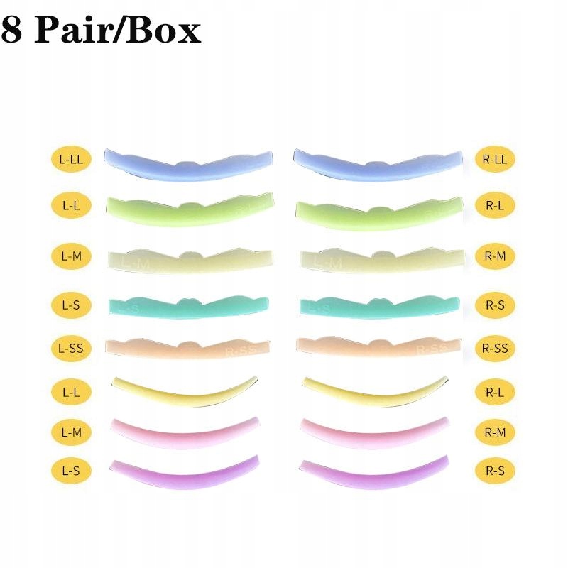 Silikonowe wałki/płatki do liftingu rzęs 8 par EAN (GTIN) 5905514051959