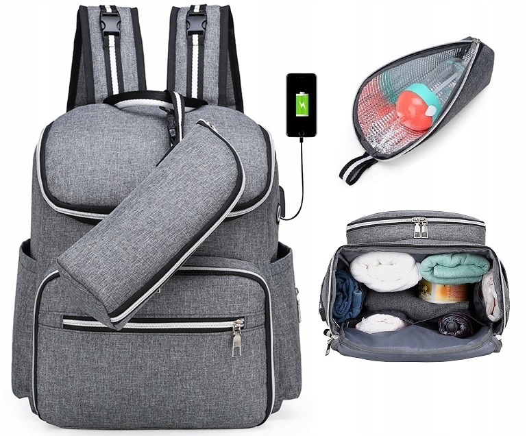 

Torba Do Wózka Plecak Podróżny Usb Dla Mamy