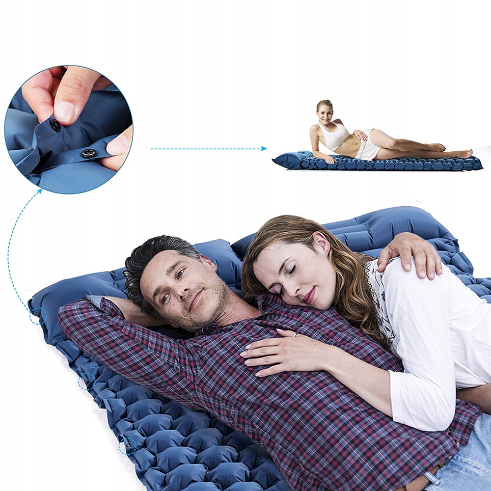 MATERAC DMUCHANY DWUOSOBOWY SKŁADANY Z POMPKĄ PRZENOŚNE ŁÓŻKO DO SPANIA EAN (GTIN) 886545066431