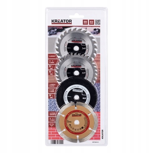 

Tarcze do cięcia zestaw 4 szt 89mm Kreator