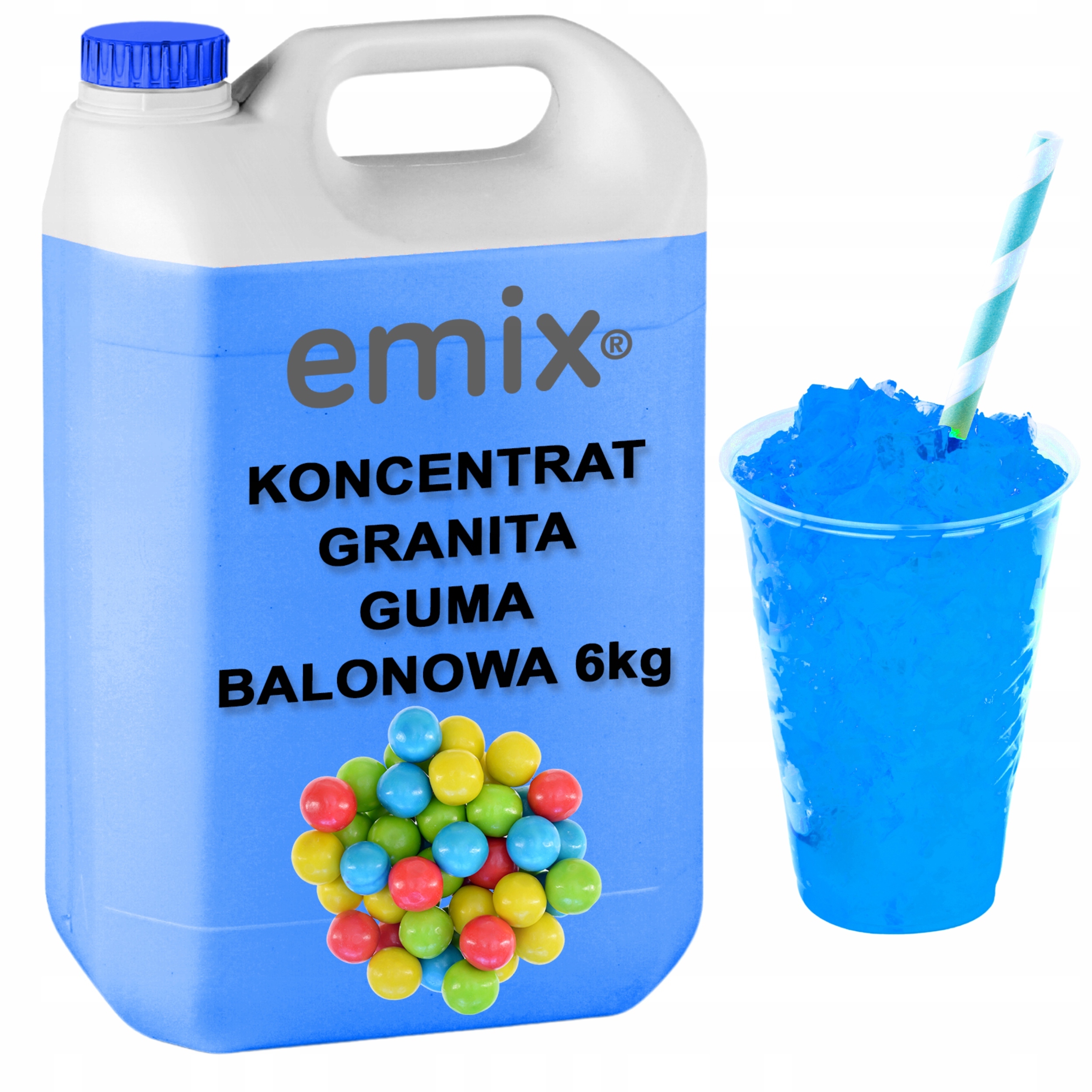 Syrop 5L Koncentrat Do Granity Guma Balonowa 1:7 6kg Slush Emix