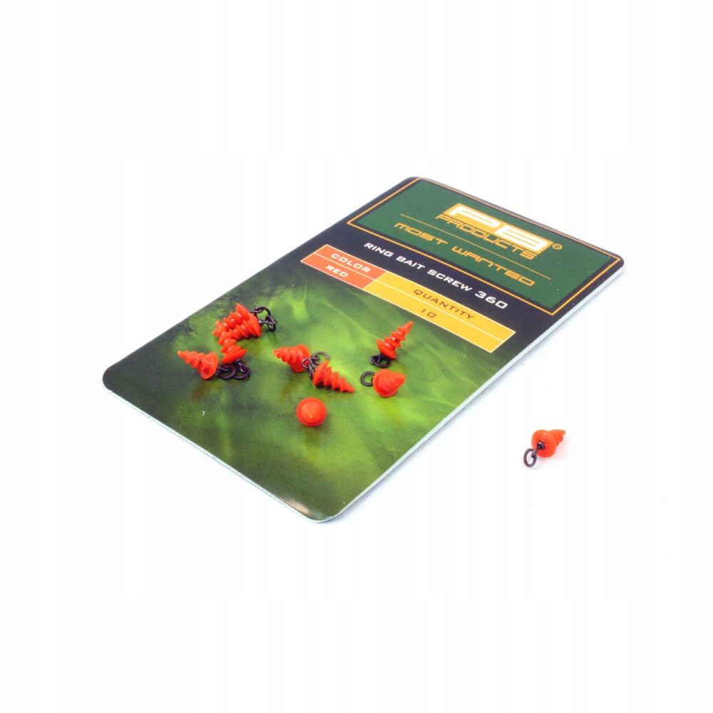 Pb Products Ring Bait Screw 360 Black 10szt wkrętka do kulek z kółkiem