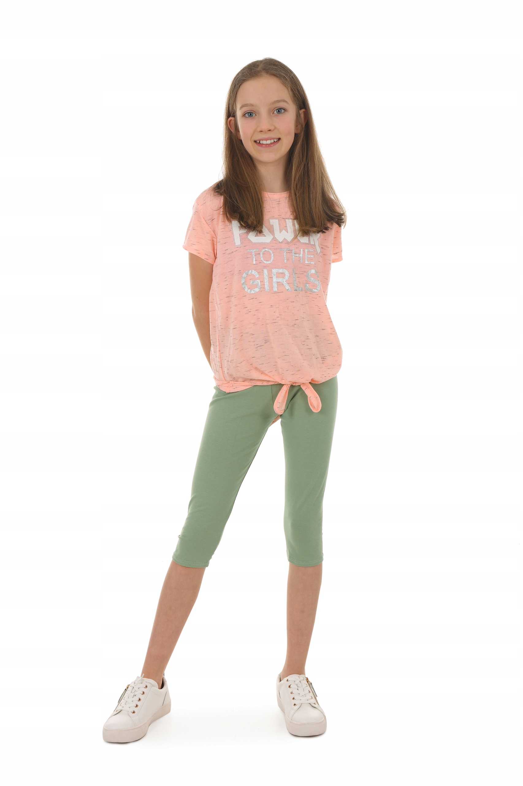 Legginsy 3/4 getry, rybaczki 116-122 OLIWKA