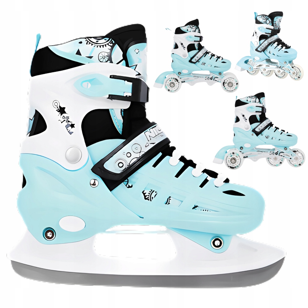Hokejové Brusle Nastavitelné 4v1 Brusle 2v1 Kolečkové Brusle Rekreační kolečka Pu