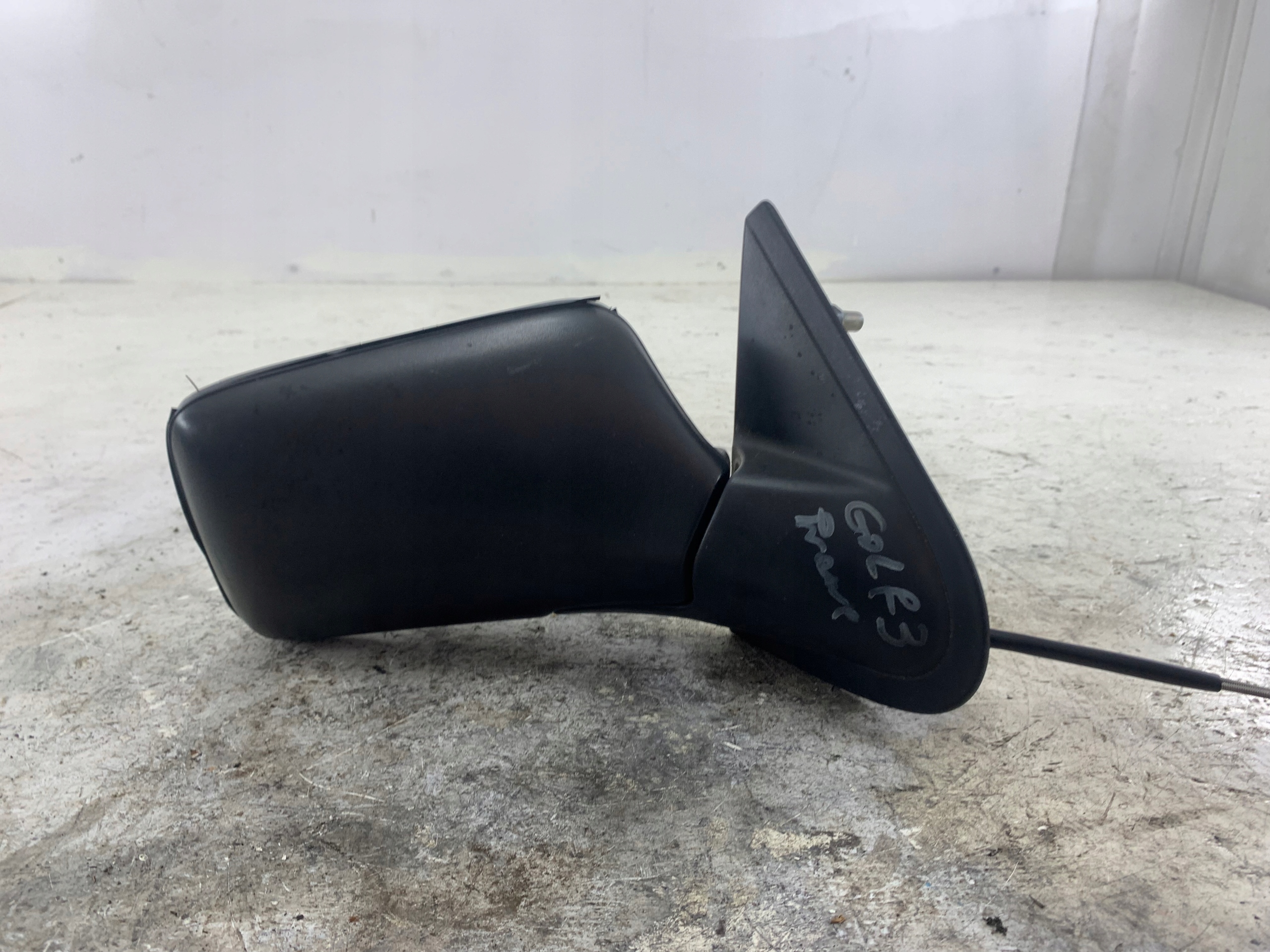 VW GOLF III mirror right manually black,