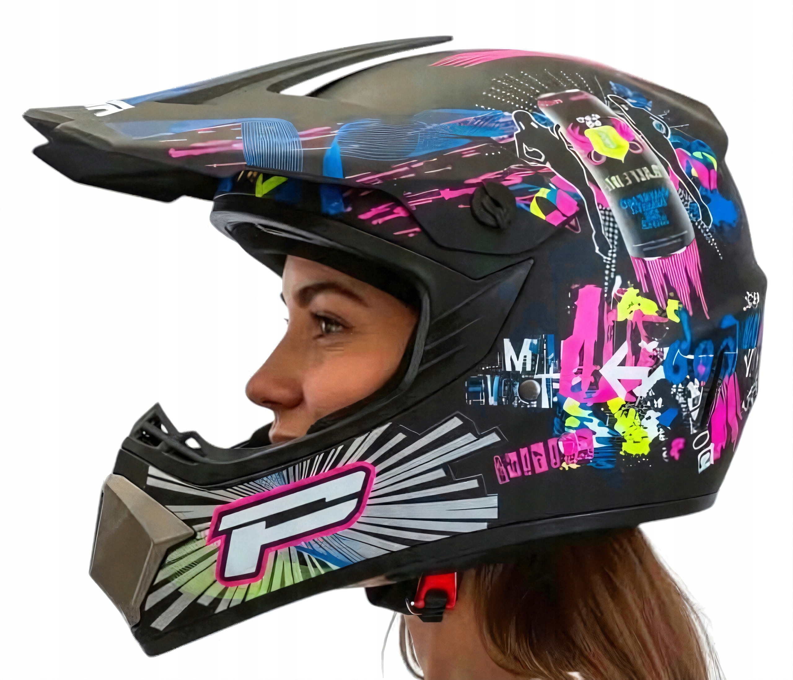 Kask Czarny Mat Różowy Hulajnoga Elektryczna Bmx Rower dziewczyna M 57-58cm
