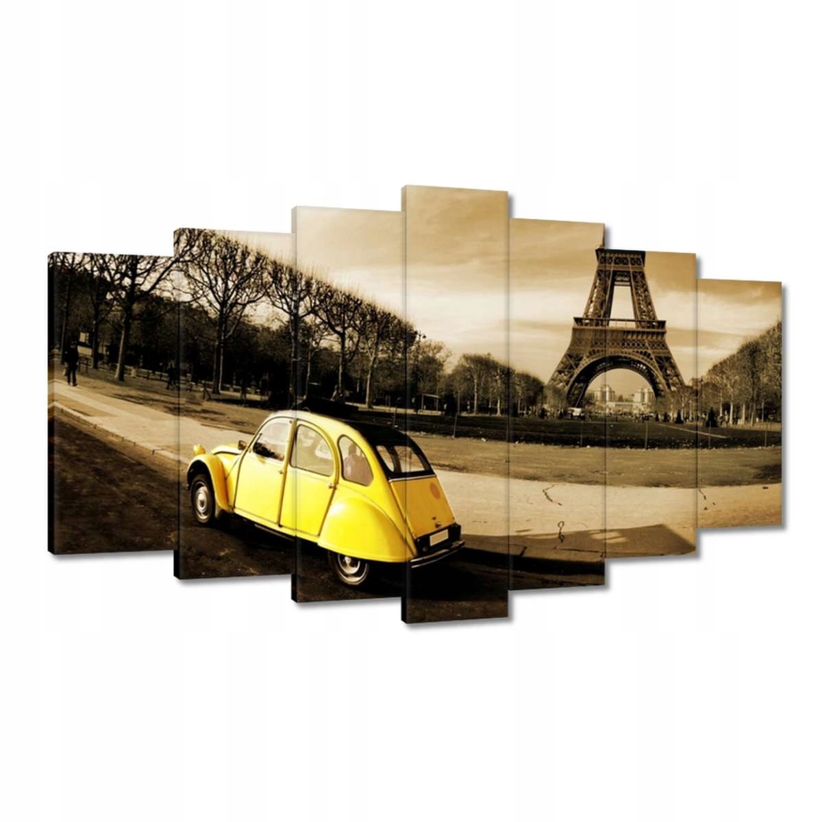 Obrazy 140x80 Žlutá kachna Citroen 2CV