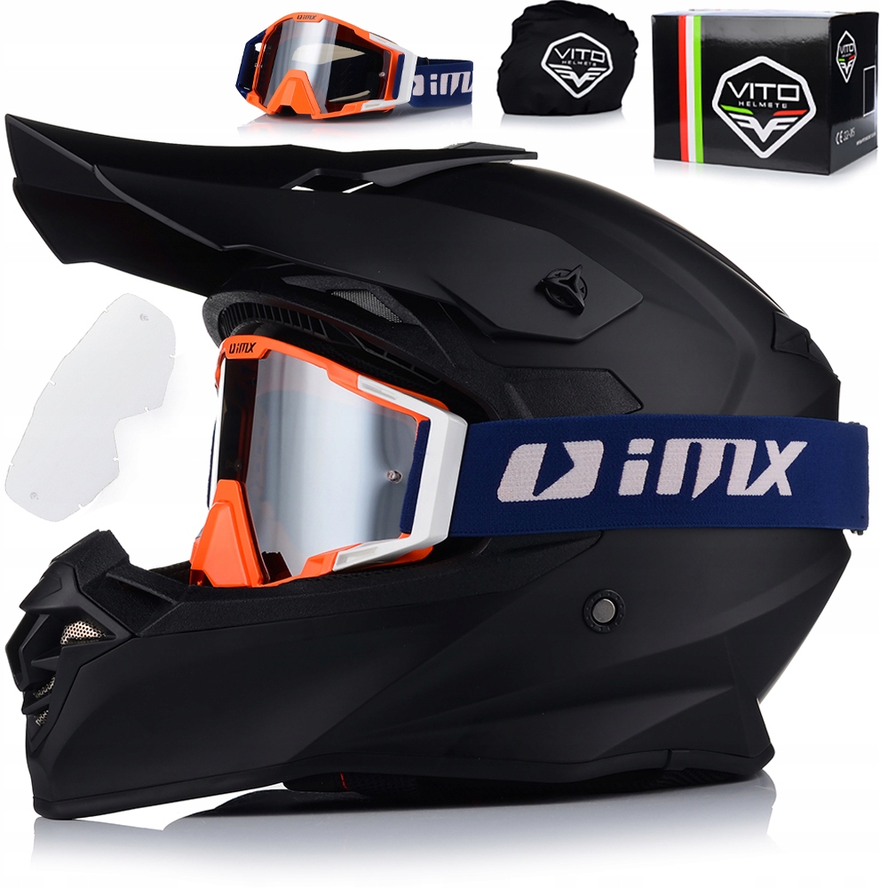Motocyklová Prilba Vito Tivoli Okuliare IMX Off-road Enduro Cross Štvorkolka