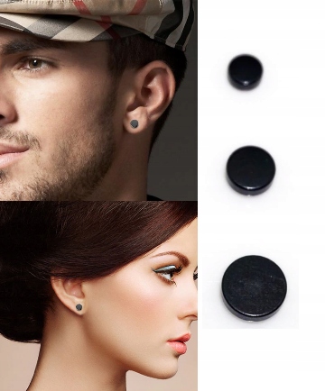 Magnes Tunel Kolczyk do Ucha FAKE Punk 6 mm