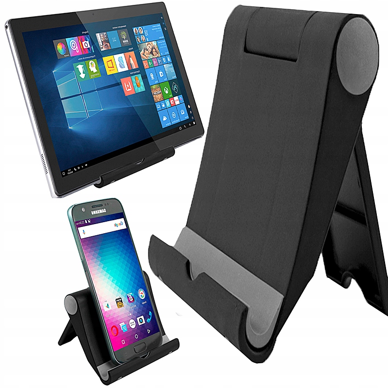 Regulowana Składana Podkładka Pod Stojak Na Tablet, Uchwyt, Czarny