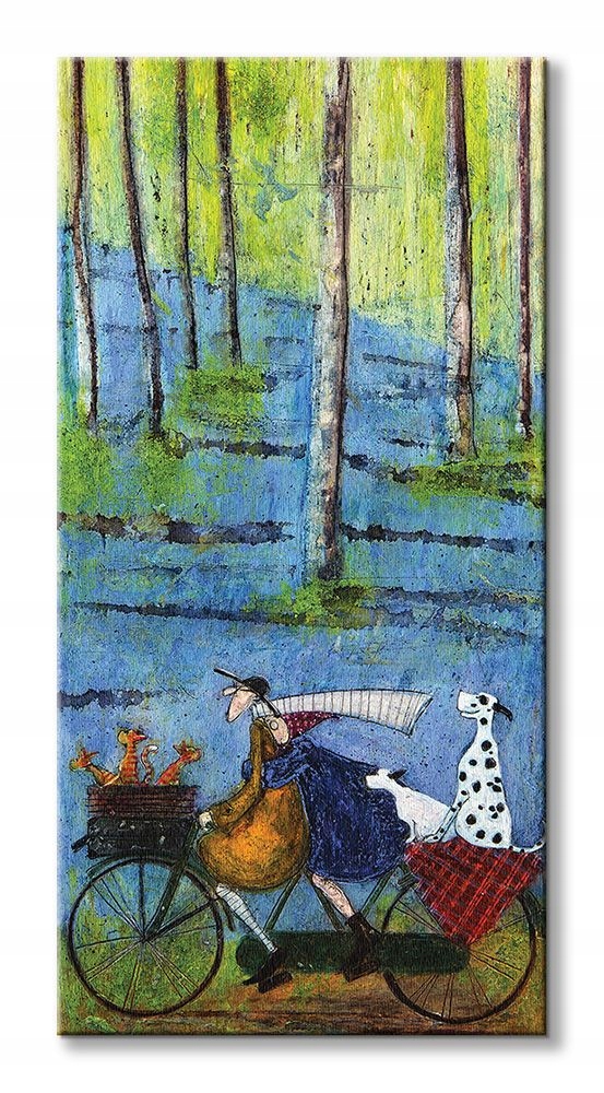 

Sam Toft Ernest na rowerze w lesie Obraz 30x60 cm
