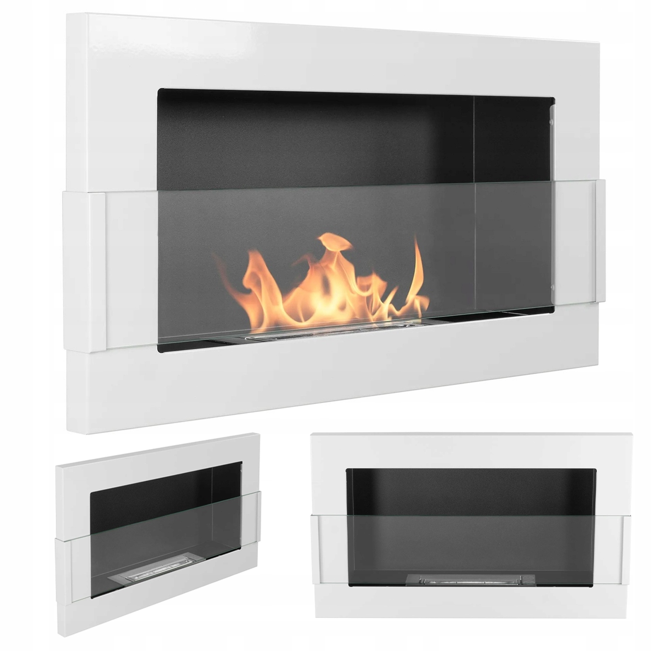 Závesný Biokrb S Sklom 650X400 Biely Lesk