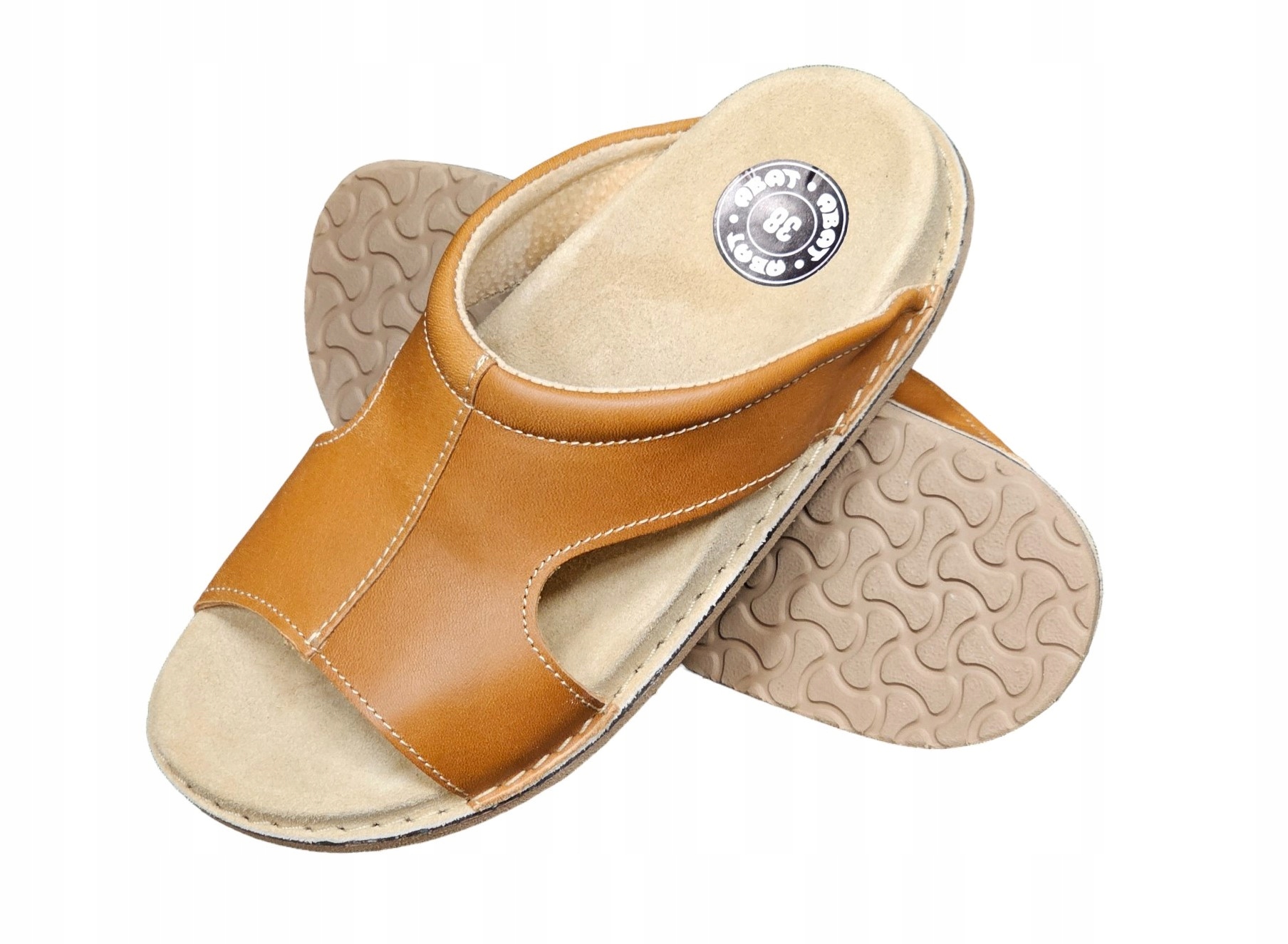 Obuwie profilaktyczne medyczne Abat Motylki Brązowe Karmel 41