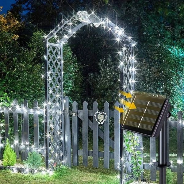 LAMPA SOLARNE OGRODOWE GIRLANDA DRUCIK ŁAŃCUCH OŚWIETLENIOWY 200 LED 20 m Zasilanie solarne